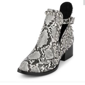SALE Jeffrey Campbell Rylance Snake Print Bootie